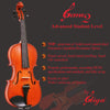 Student 'GEMS 2' Model, a Gliga Violin Handmade in Romania, Advanced Student Level, Hand Varnished, Hand Inlaid Purfling, Hand Carved Solid European Wood, Ready-To-Play