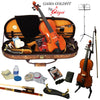 Outfit GAMA Goldfit by Gliga 4/4 (full size) Violin Kit with case, brazilwood bow, shoulder rest, rosin, tuner, polish kit, sheet music stand and travel music stand, Instrument Handmade in Romania